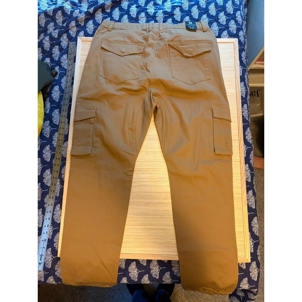 Victorious LA Men’s 2XL Wheat Cargo Jogger Pants JG805 NWT Stretch - Picture 4 of 7